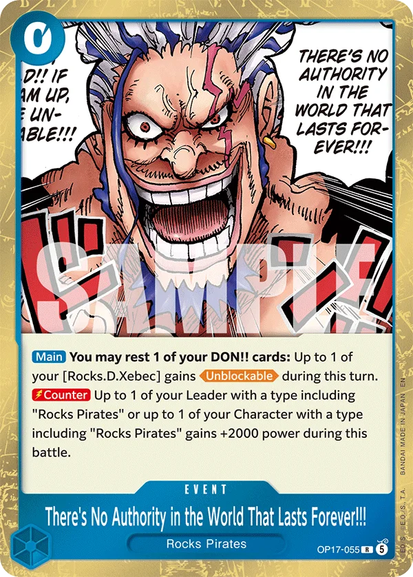 There's No Authority in the World That Lasts Forever!!! OP17-055 – One Piece Card Game Event