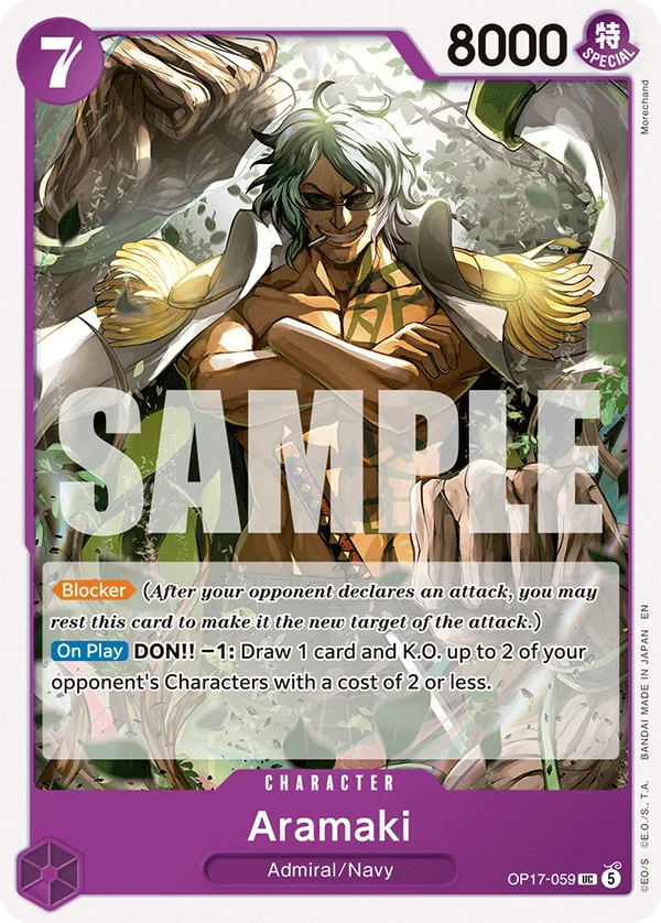 Aramaki OP17-059 – One Piece Card Game Character