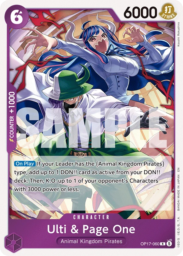 Ulti & Page One OP17-060 – One Piece Card Game Character
