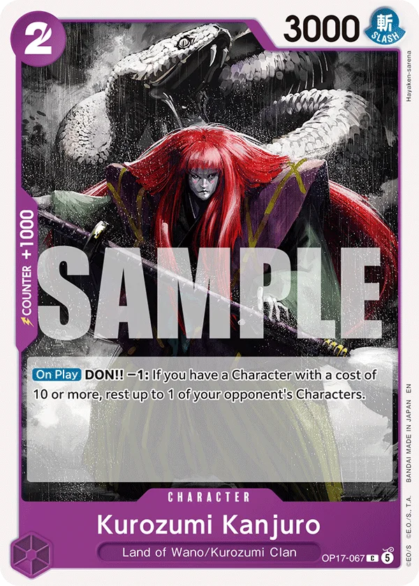 Kurozumi Kanjuro OP17-067 – One Piece Card Game Character
