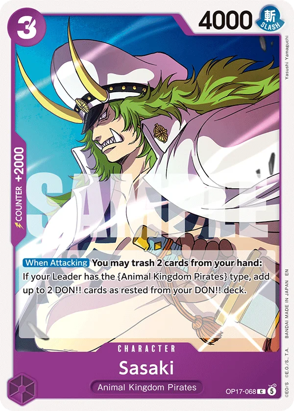 Sasaki OP17-068 – One Piece Card Game Character