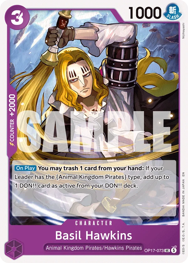 Basil Hawkins OP17-073 – One Piece Card Game Character