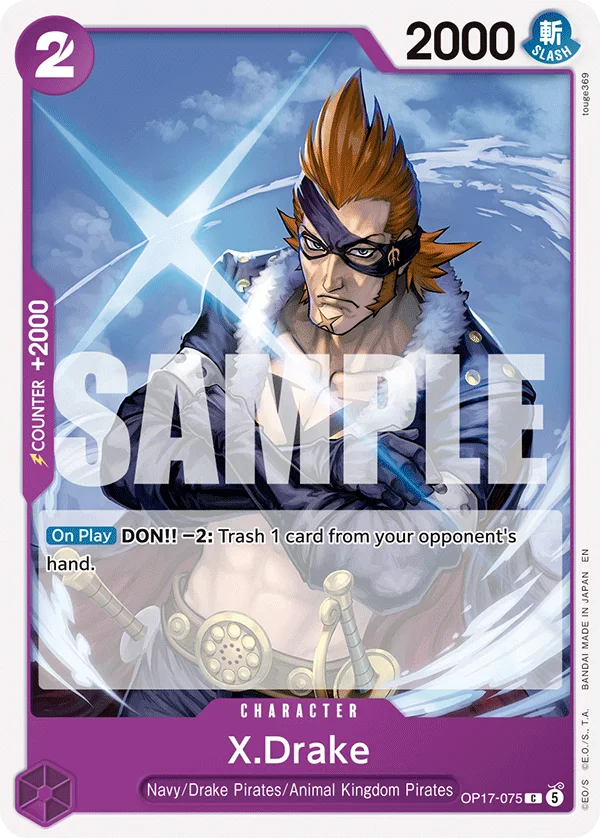 X.Drake OP17-075 – One Piece Card Game Character