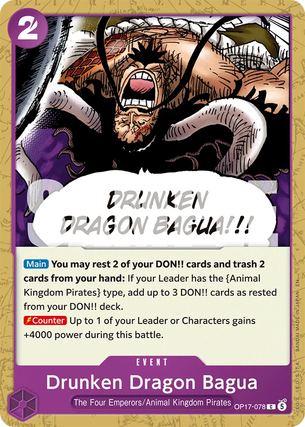 Drunken Dragon Bagua OP17-078 – One Piece Card Game Event