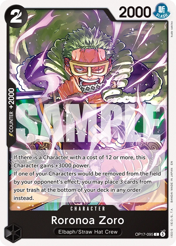 Roronoa Zoro OP17-095 – One Piece Card Game Character
