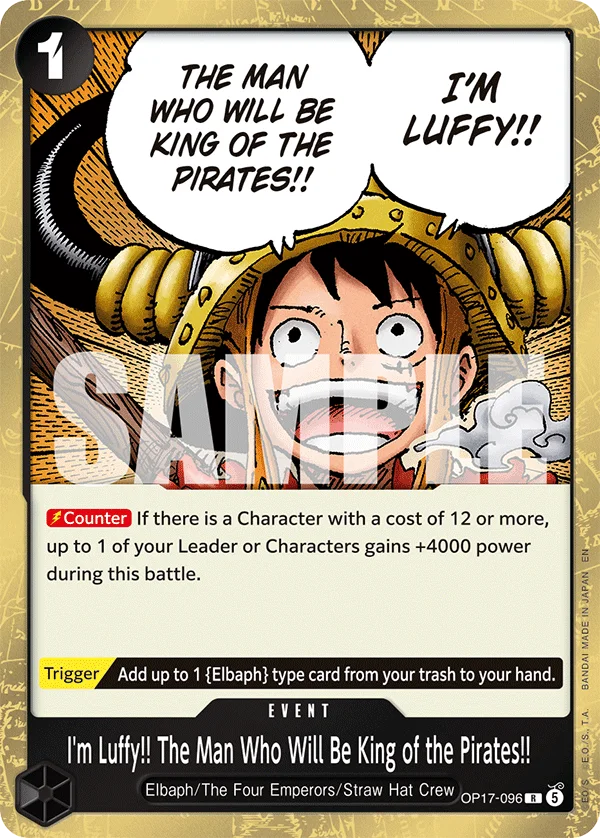 I'm Luffy!! The Man Who Will Be King of the Pirates!! OP17-096 – One Piece Card Game Event