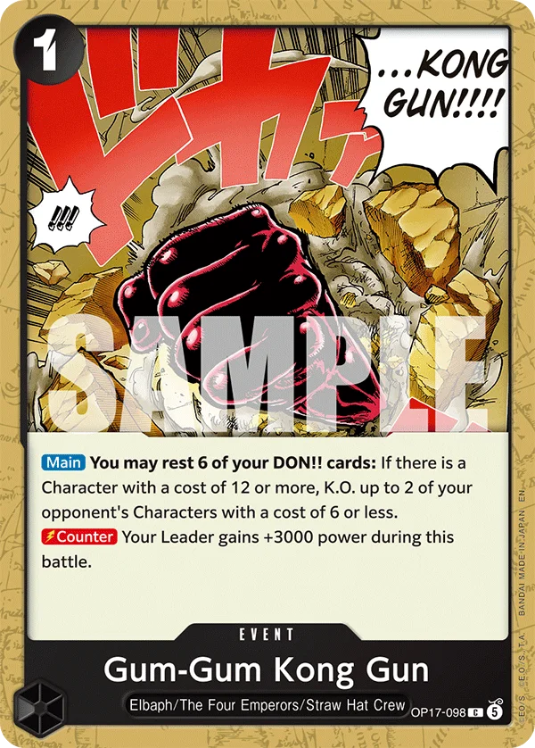 Gum-Gum Kong Gun OP17-098 – One Piece Card Game Event