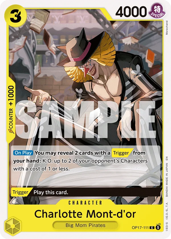 Charlotte Mont-d'or OP17-111 – One Piece Card Game Character