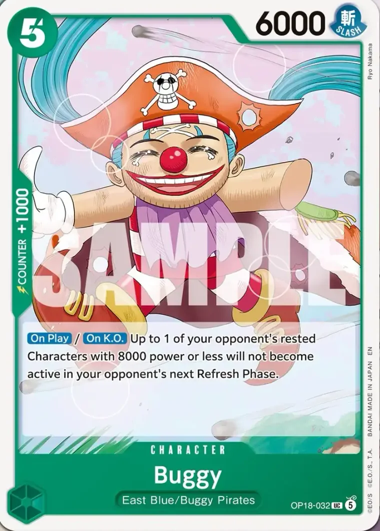 Buggy OP18-032 – One Piece Card Game Character