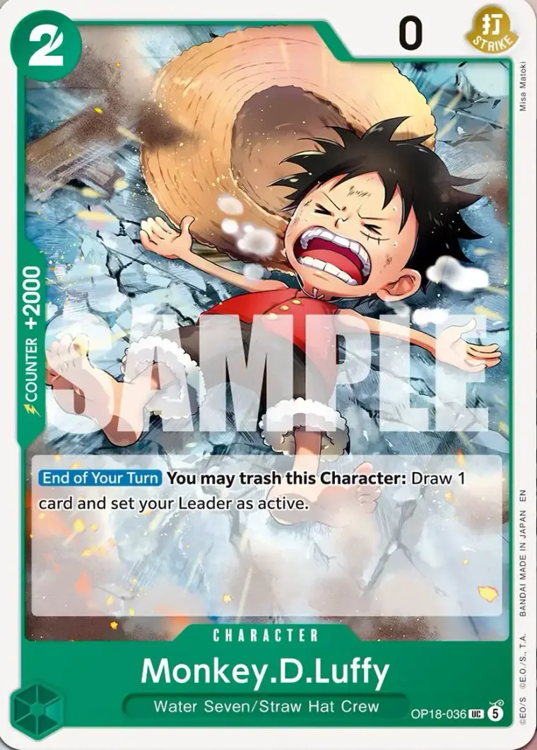 Monkey.D.Luffy OP18-036 – One Piece Card Game Character