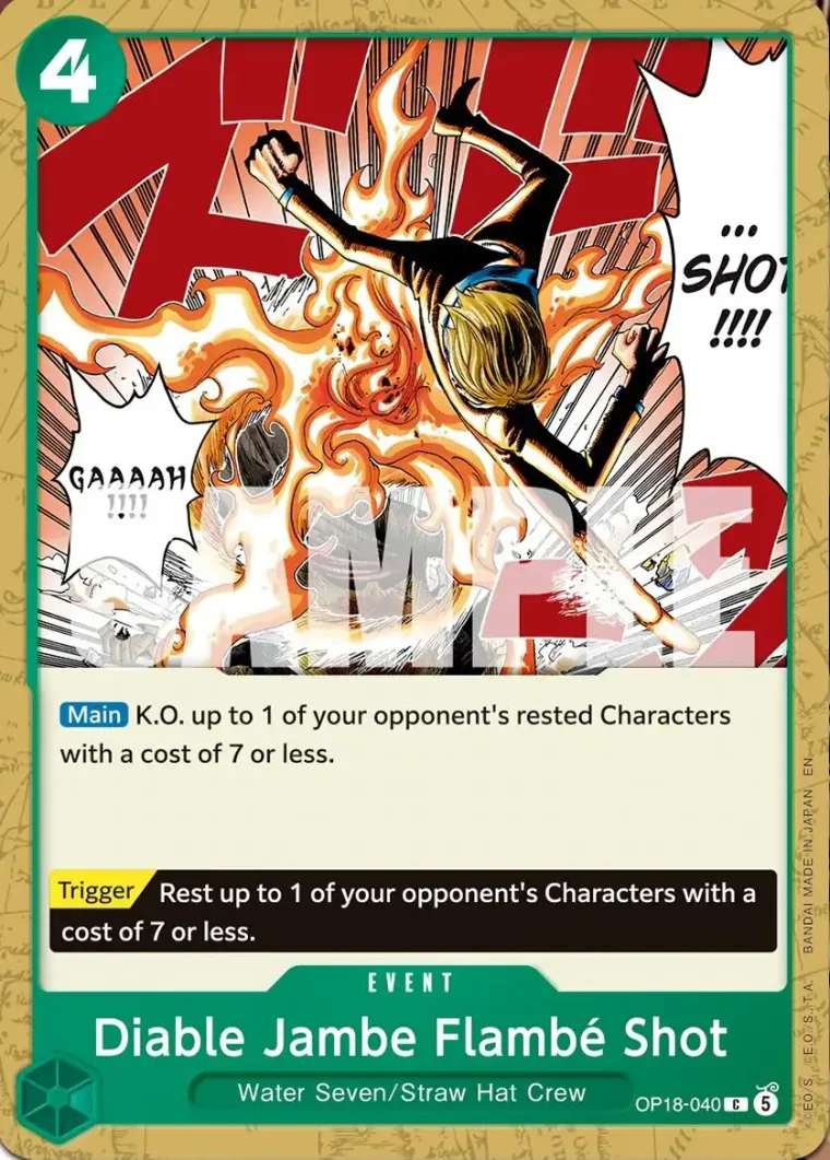 Diable Jambe Flambé Shot OP18-040 – One Piece Card Game Event