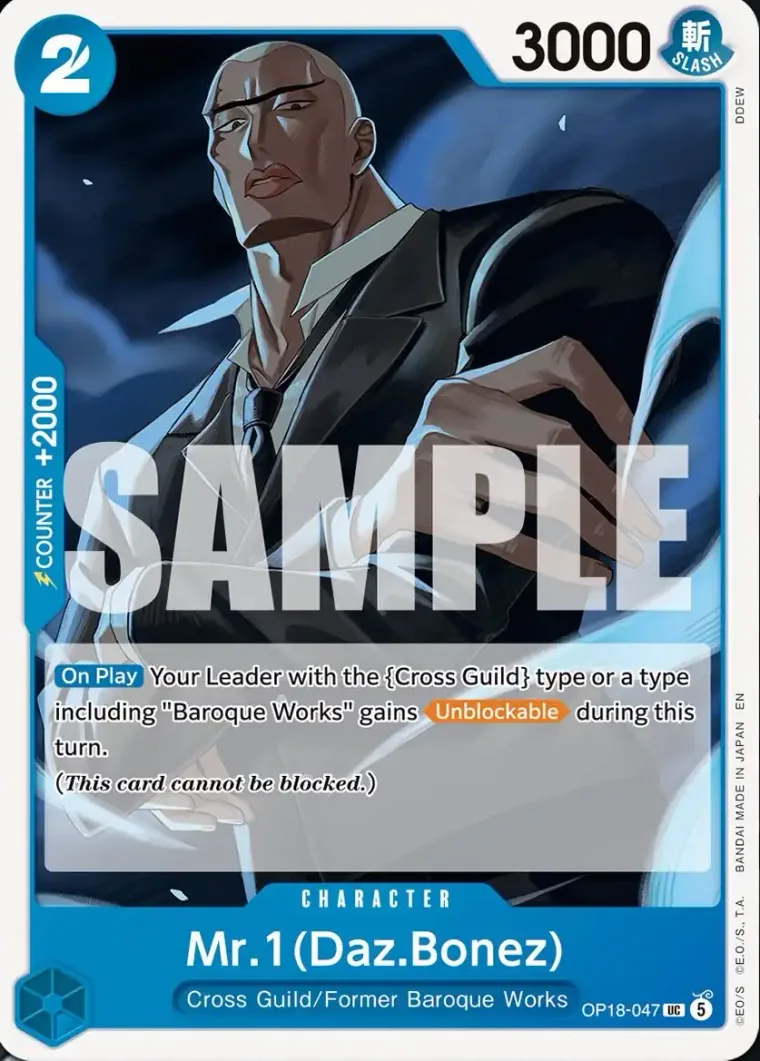 Mr.1 (Daz.Bonez) OP18-047 – One Piece Card Game Character