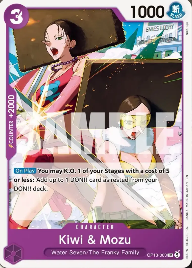 Kiwi & Mozu OP18-063 – One Piece Card Game Character