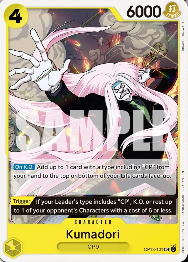 Kumadori OP18-101 – One Piece Card Game Character