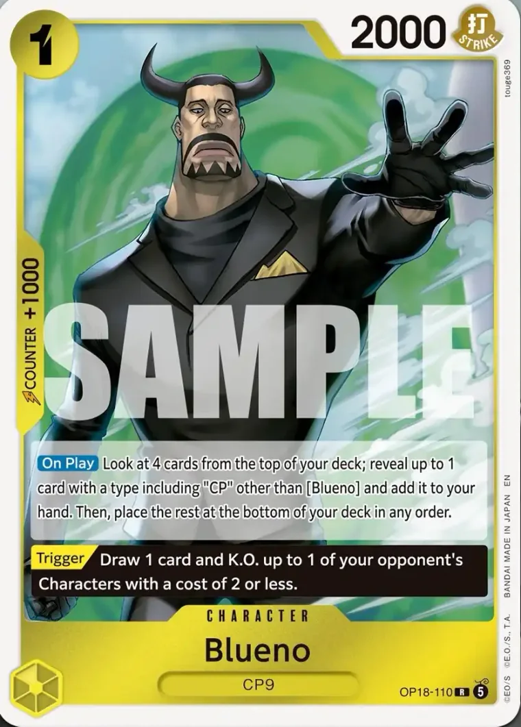 Blueno OP18-110 – One Piece Card Game Character