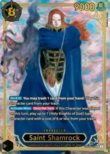 Saint Shamrock OP18-119 (Yoshitaka Amano Gold Foil Alt-Art)