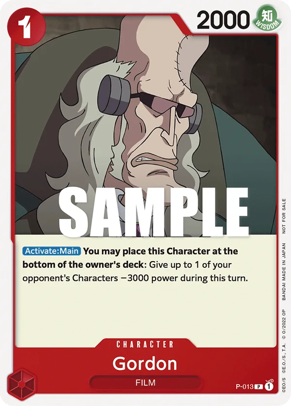 Gordon P-013 – One Piece Card Game Character