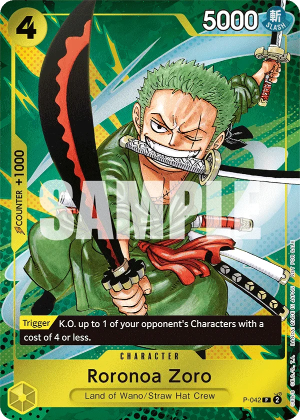 Roronoa Zoro P-042 – One Piece Card Game Character