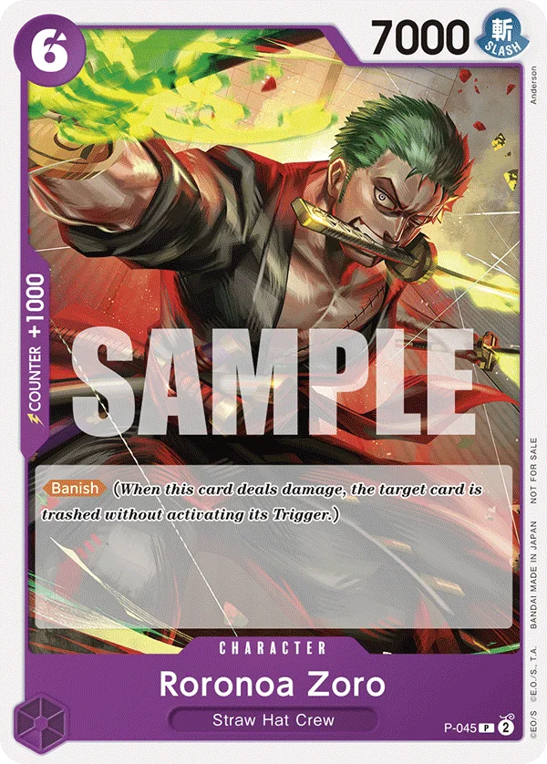 Roronoa Zoro P-045 – One Piece Card Game Character