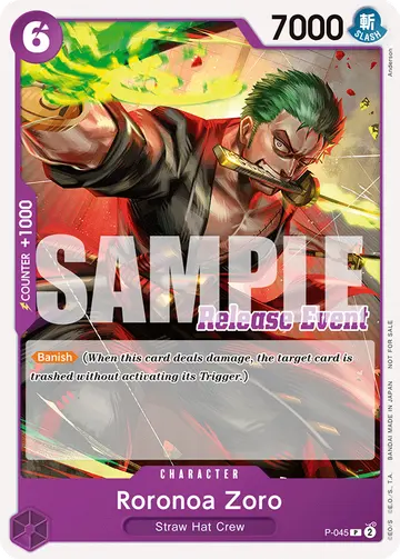 Roronoa Zoro P-045 (Alternate art)