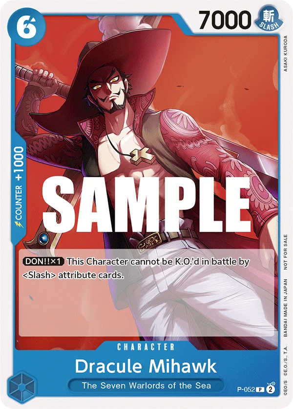 Dracule Mihawk P-052 – One Piece Card Game Character