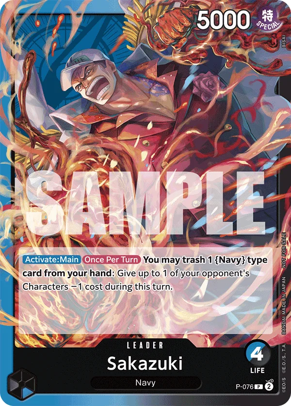 Sakazuki P-076 – One Piece Card Game Leader