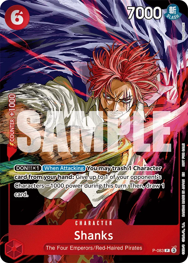 Shanks P-083 – One Piece Card Game Character