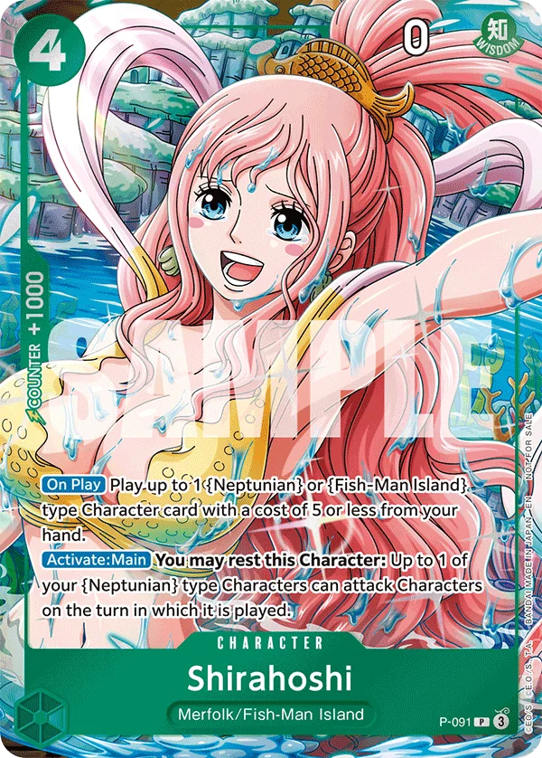 Shirahoshi P-091 – One Piece Card Game Character
