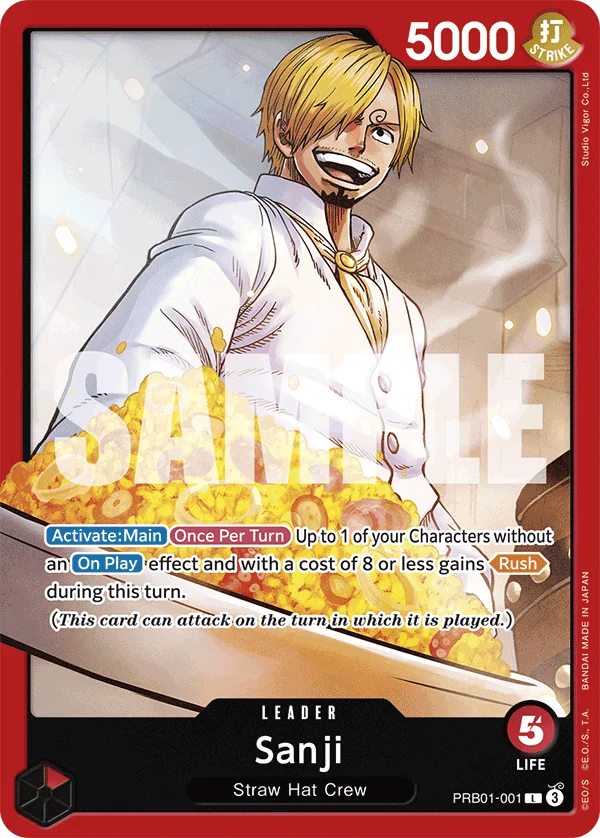 Sanji PRB01-001 – One Piece Card Game Leader