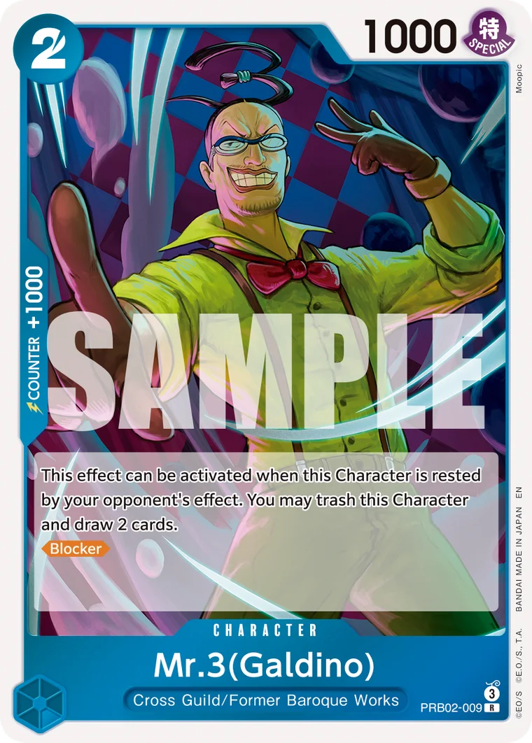 Mr.3(Galdino) PRB02-009 – One Piece Card Game Character