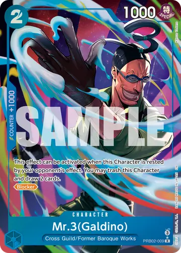 Mr.3(Galdino) PRB02-009 (Alternate art)