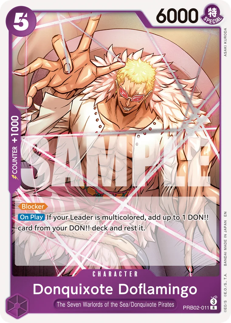 Donquixote Doflamingo PRB02-011 – One Piece Card Game Character
