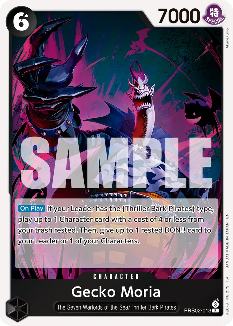 Gecko Moria PRB02-013 – One Piece Card Game Character