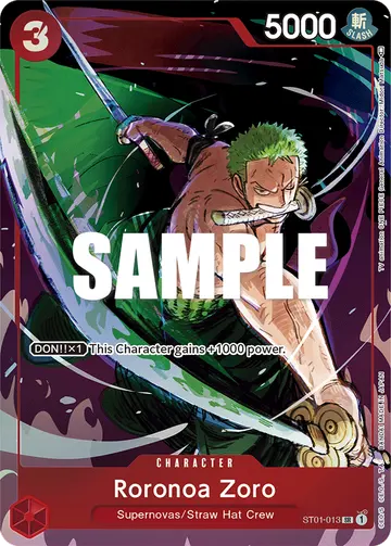 Roronoa Zoro ST01-013 (Alternate art)