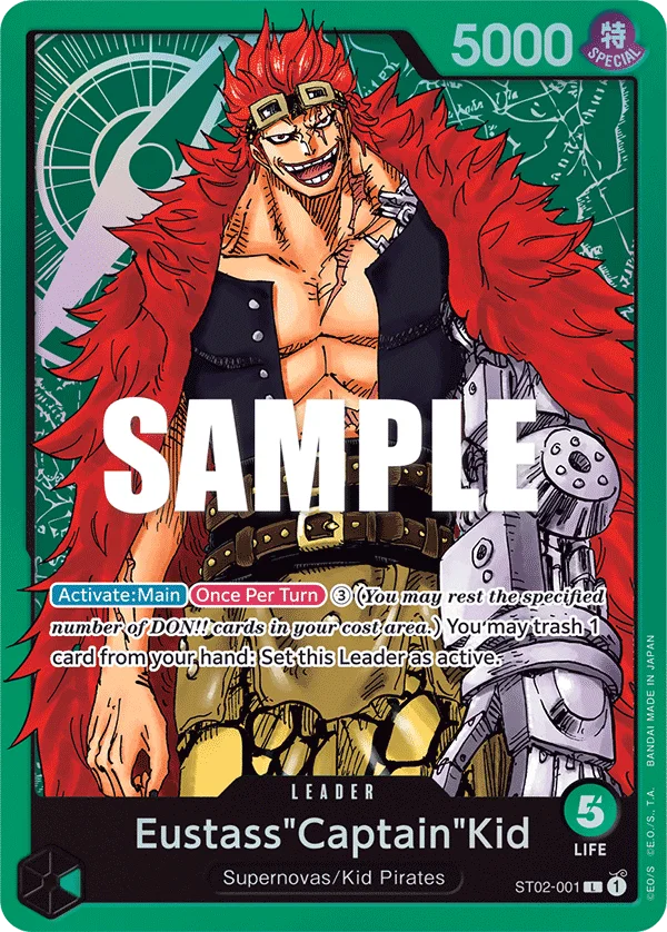 Eustass"Captain"Kid ST02-001 – One Piece Card Game Leader