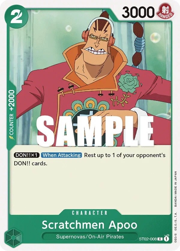 Scratchmen Apoo ST02-008 – One Piece Card Game Character