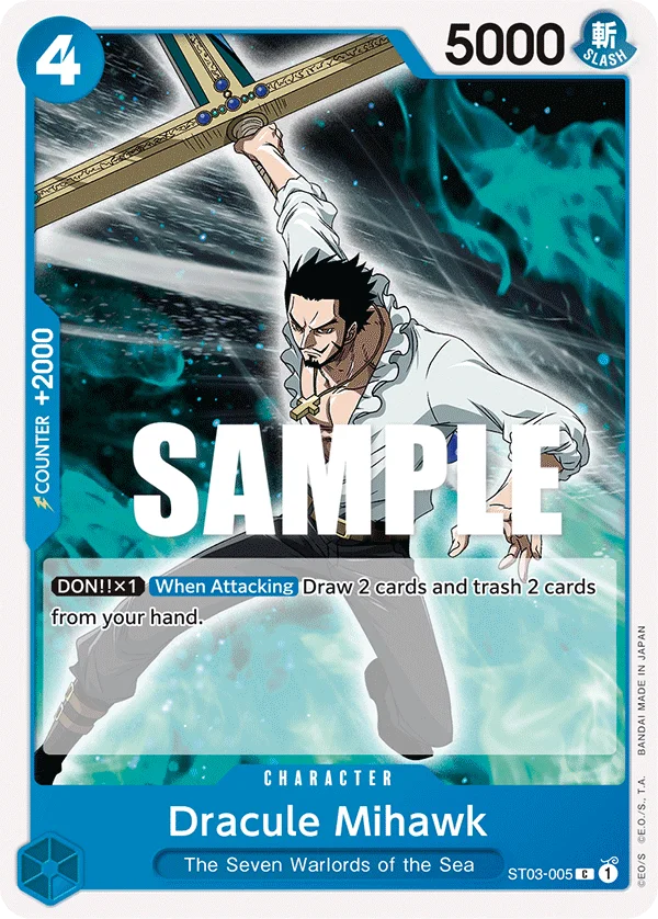 Dracule Mihawk ST03-005 – One Piece Card Game Character