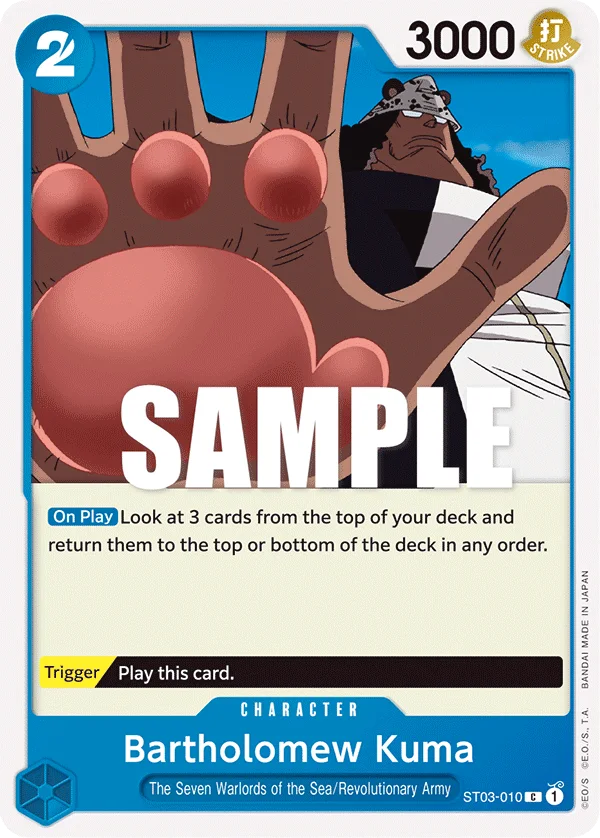 Bartholomew Kuma ST03-010 – One Piece Card Game Character