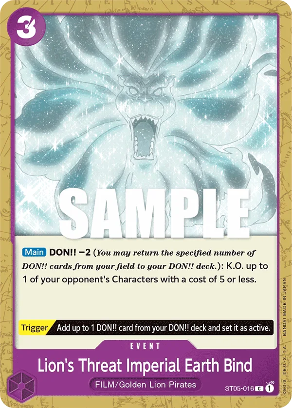 Lion's Threat Imperial Earth Bind ST05-016 – One Piece Card Game Event