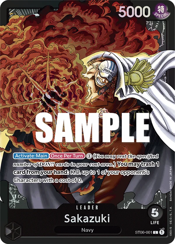 Sakazuki ST06-001 – One Piece Card Game Leader