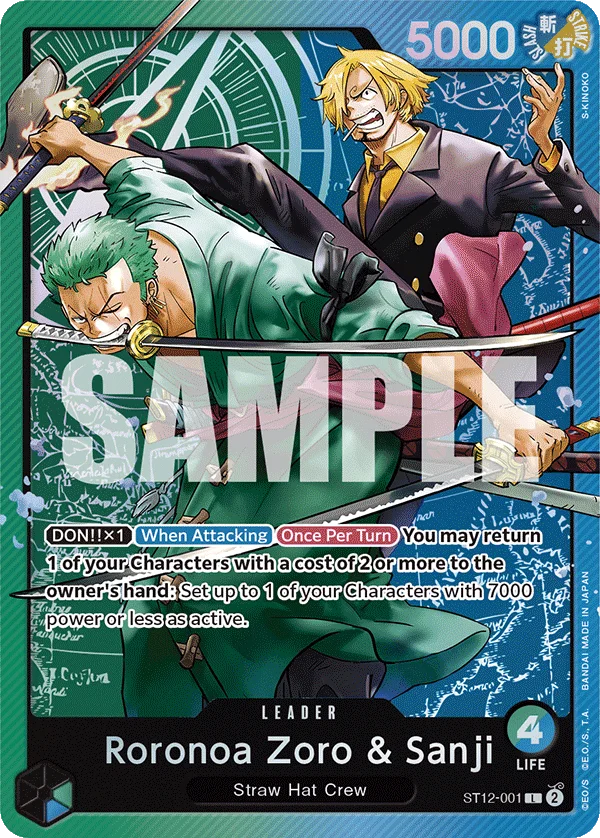 Roronoa Zoro & Sanji ST12-001 – One Piece Card Game Leader