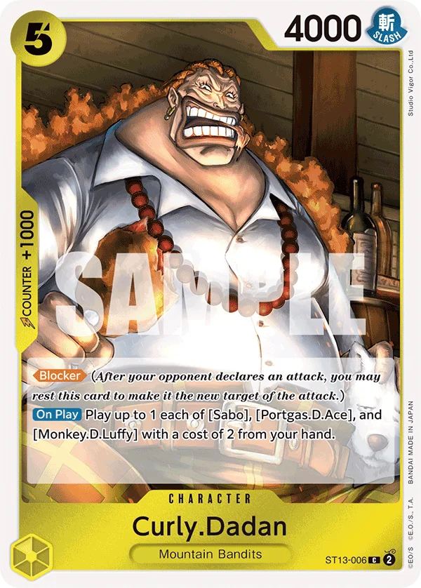 Curly.Dadan ST13-006 – One Piece Card Game Character
