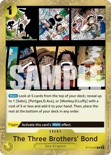 The Three Brothers' Bond ST13-019 (Alternate art)