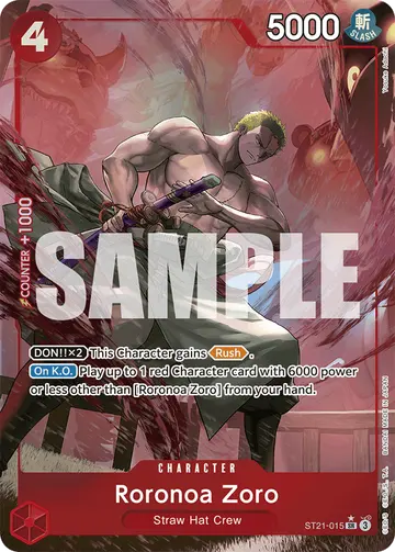 Roronoa Zoro ST21-015 (Alternate art)