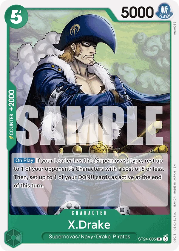 X.Drake ST24-005 – One Piece Card Game Character