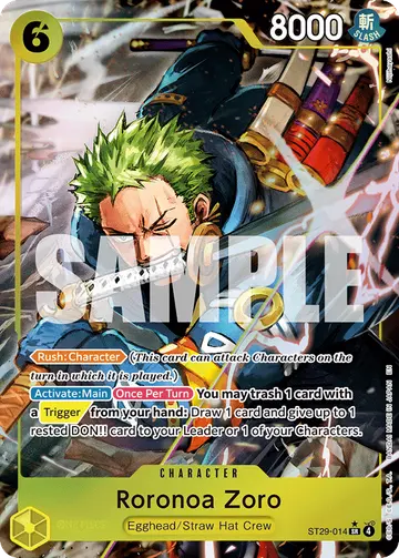 Roronoa Zoro ST29-014 (Alternate art)