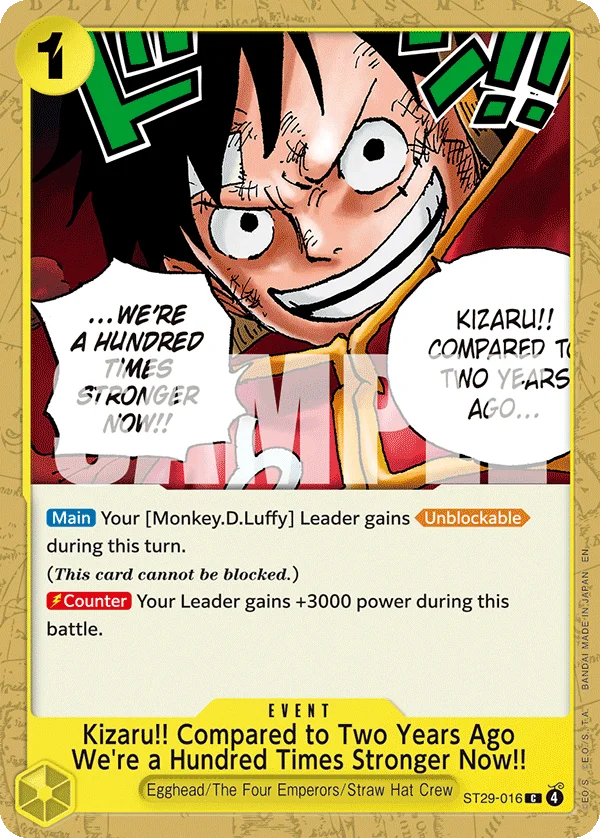 Kizaru!! Compared to Two Years Ago We're a Hundred Times Stronger Now!! ST29-016 – One Piece Card Game Event