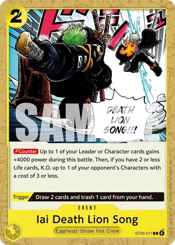 Iai Death Lion Song ST29-017 – One Piece Card Game Event