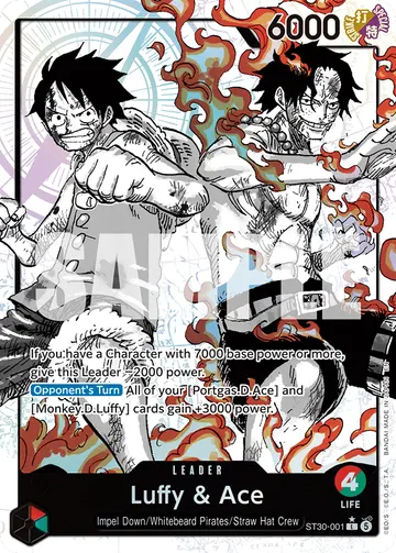 Luffy & Ace ST30-001 (Alternate art)