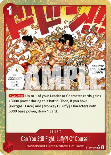 Can You Still Fight, Luffy?! Of Course!! ST30-016 (Alternate art)